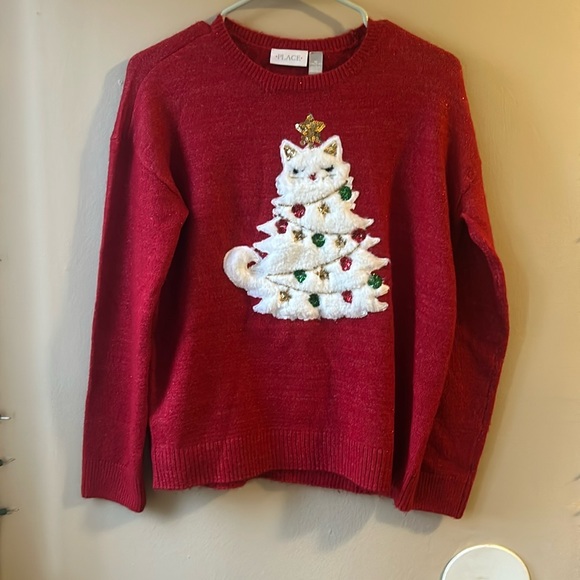 The Children's Place Other - Super cute Children’s Place red Christmas cat sweater